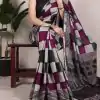 Green Chanderi Printed Saree