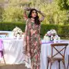 Mehandi Weightless Printed Pearl Saree