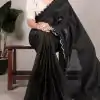 Black Gadhawal Arca Work Saree