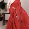Red Gadhawal Arca Work Saree