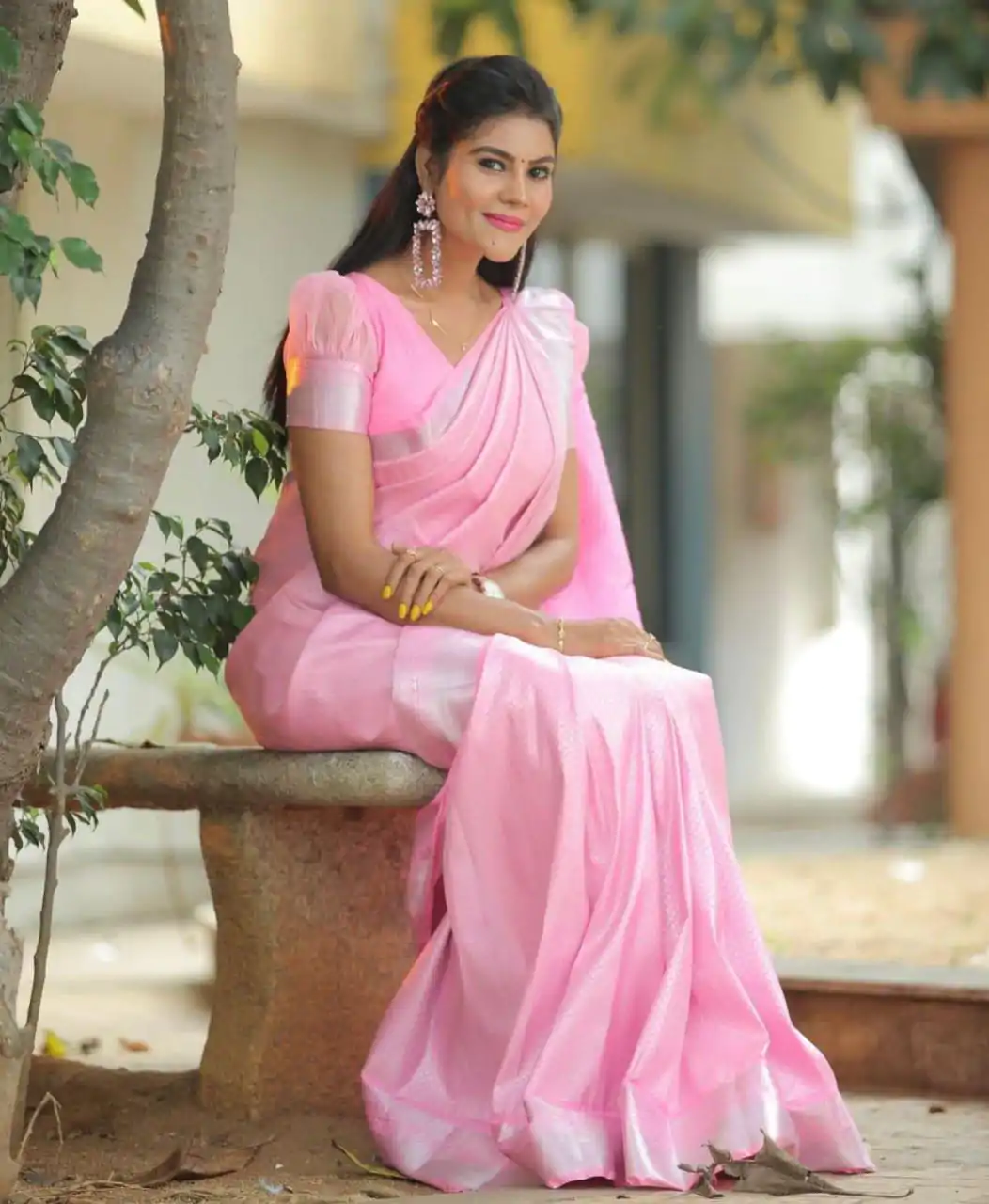 KP 3075 Baby Pink Soft Lichi Silk Whit Designer Jacquard Work in Saree it Grab for ₹1399. Delivery 4-6 Working Days. Shop now. | Bollywood Sarees, Creative Sarees, Designer Sarees, Embroidered Sarees, Ethnic Saree, Modern Digital sarees, Party Wear Sarees, Sarees