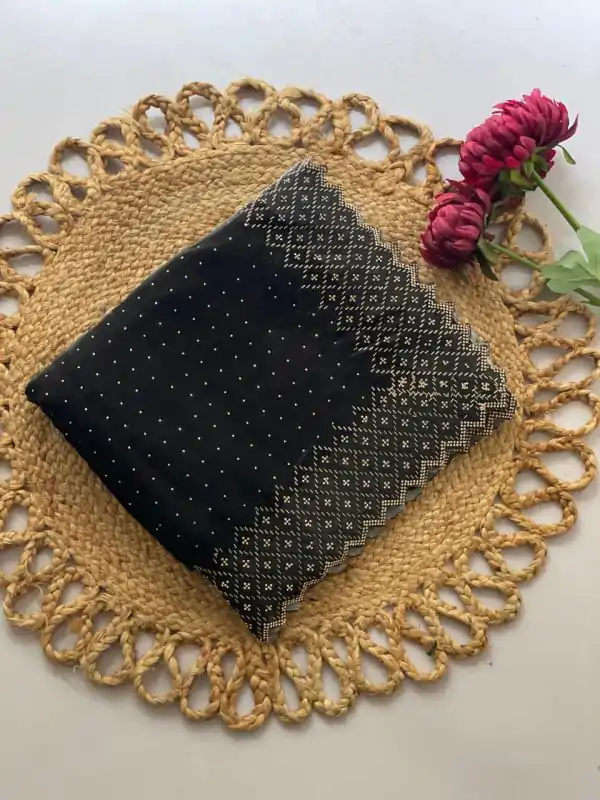 Black Jimmy Choo Diamond Saree