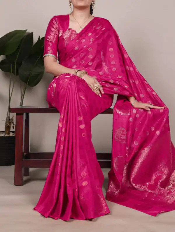 Pink Roop Weaving Saree