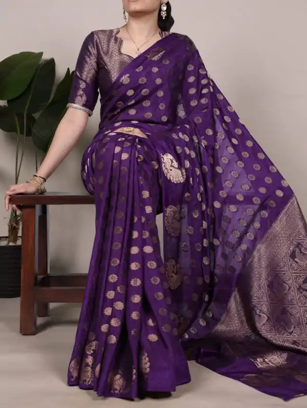 Purple Roop Weaving Saree