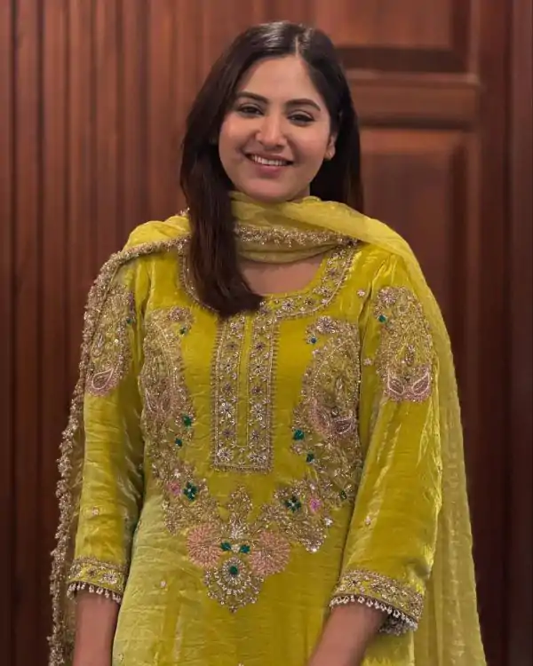 Yellow Fendy Sequence Salwar Suit