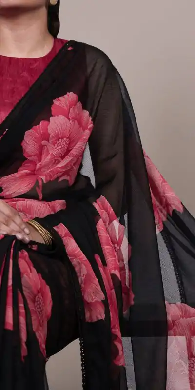 YNF 7033 Black Color Chiffon Lace Work & Lace Border Saree . Available at ₹1499 only. Delivery 4-6 Working Days. Shop now. | Bollywood Sarees, Creative Sarees, Designer Sarees, Embroidered Sarees, Ethnic Saree, Modern Digital sarees, Party Wear Sarees, Sarees