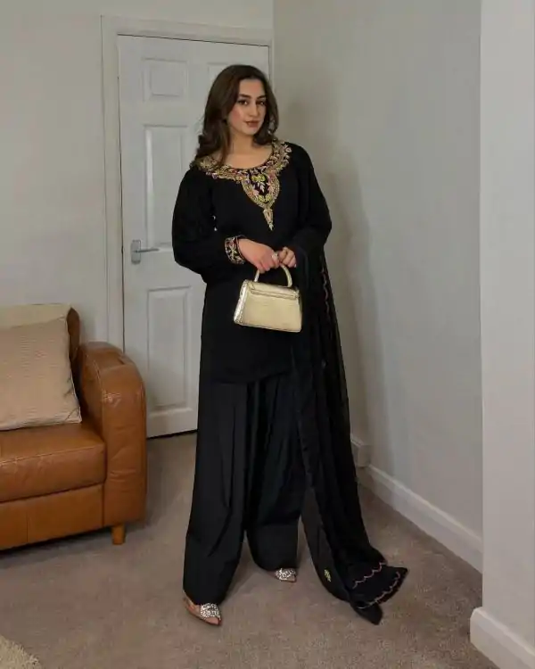 NSR 854 Black Faux Georgette Salwar Suit Perfect for Wedding, Party, Lohri, Mehendi, Karwa Chauth –. Introductory Price ₹1849. Delivery 4-6 Working Days | Designer Suits, Jump Suits, Casual Suits, Creative suits, Palazzo Suits, Party Wear Suits, Patiala Suits, Salwar suit, Straight Suits