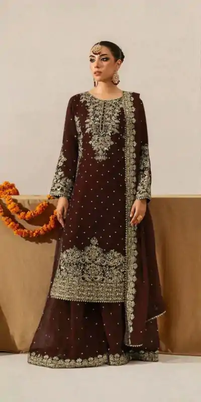 RTC 5901 Brown Faux Georgette Salwar Suit Perfect for Wedding, Party, Raksha Bandhan, Eid, Pooja –. Introductory Price ₹2449. Delivery 4-6 Working Days. | Jump Suits, Casual Suits, Creative suits, Designer Suits, Palazzo Suits, Party Wear Suits, Patiala Suits, Salwar suit, Straight Suits