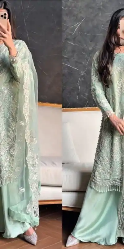 KF 1703 Firozi Soft Net with Lace Work & Embroidery Work Salwar Suit . Festive Deal ₹2049. Delivery 4-6 Working Days. Shop now. | Designer Suits, Casual Suits, Creative suits, Palazzo Suits, Party Wear Suits, Patiala Suits, Salwar suit, Straight Suits
