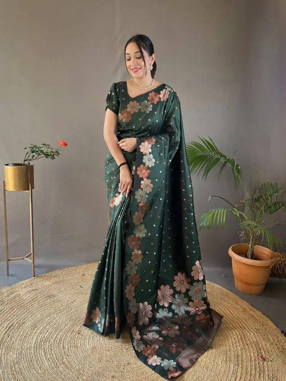 KP 6003 Green Soft Lichi Silk Cloth Lace Work & Lace Border Saree in Best Price ₹1399. Delivery 4-6 Working Days. Shop now. | Bollywood Sarees, Creative Sarees, Designer Sarees, Embroidered Sarees, Ethnic Saree, Modern Digital sarees, Party Wear Sarees, Sarees