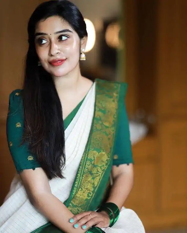 KP 3025 Green Soft Lichi Silk Saree Perfect for Wedding, Party, Baby Shower, Onam, Durga Puja . Available at ₹1449 only. Delivery 4-6 Working Days. | Bollywood Sarees, Creative Sarees, Designer Sarees, Embroidered Sarees, Ethnic Saree, Modern Digital sarees, Party Wear Sarees, Sarees