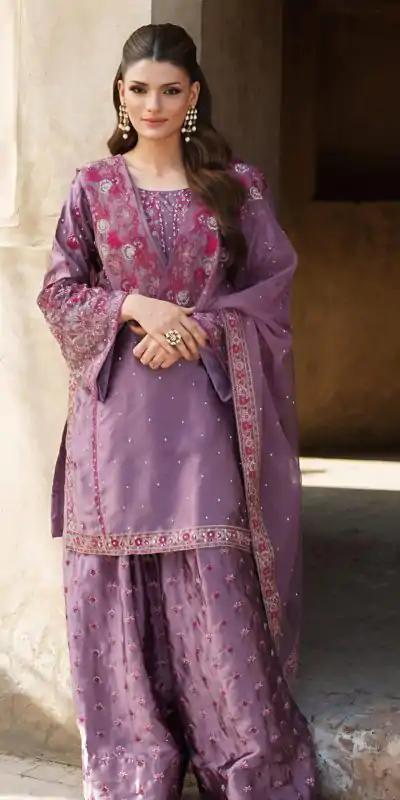 NSR 849 Lavender Chinnon Silk Salwar Suit Perfect for Wedding, Party, Baisakhi, Anniversary, Housewarming . Available at ₹1999 only. Delivery 4-6 | Designer Suits, Jump Suits, Casual Suits, Creative suits, Palazzo Suits, Party Wear Suits, Patiala Suits, Salwar suit, Straight Suits