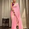 KP 5083 Light Pink Soft Lichi Silk Perfect for Wedding, Party, Family Gatherings, Sangeet, Diwali Cloth. Saree. Get it for ₹1399. Delivery 4-6 Working Days. | Bollywood Sarees, Creative Sarees, Designer Sarees, Embroidered Sarees, Ethnic Saree, Modern Digital sarees, Party Wear Sarees, Sarees