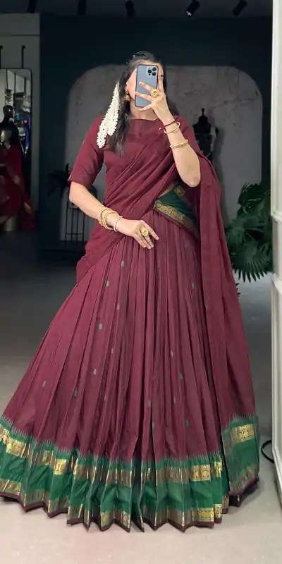 LNB 1904 Maroon Pure Chanderi with Zari Work Lehenga Choli . Affordable Price ₹1999. Delivery 4-6 Working Days. Shop now. | Bollywood Lehenga, Creative Lehenga, Designer Lehenga, Embroidered Lehenga, Lehenga, Party Wear Lehenga
