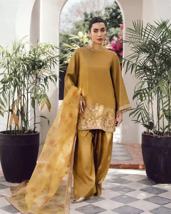 SSR 515 Mustard French Crep Silk With Embroidery Sequence Work with Digital Print & Lace Work Salwar Suit at ₹2099 only. Delivery 4-6 Days | Designer Suits, Jump Suits, Casual Suits, Creative suits, Palazzo Suits, Party Wear Suits, Patiala Suits, Salwar suit, Straight Suits