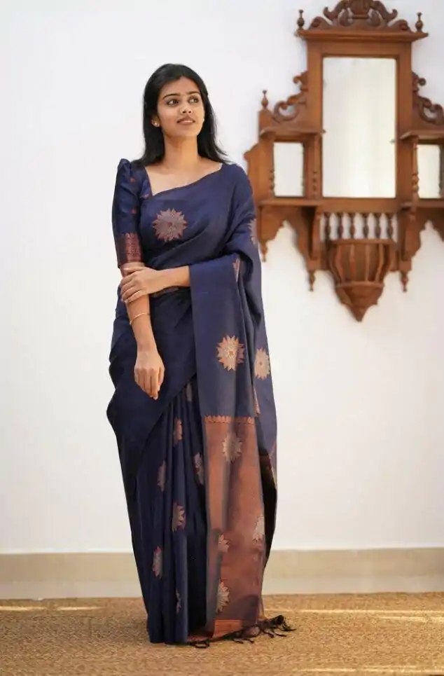 KP 5009 Navy Blue Soft Lichi Silk Saree Perfect for Wedding, Party, Pooja, Lohri, Reception . Special Price ₹1319. Delivery 4-6 Working Days. Shop | Bollywood Sarees, Creative Sarees, Designer Sarees, Embroidered Sarees, Ethnic Saree, Modern Digital sarees, Party Wear Sarees, Sarees