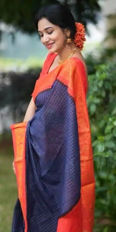 KP 3025 Navy Blue Soft Lichi Silk Saree Perfect for Wedding, Party, Baby Shower, Onam, Durga Puja . Available at ₹1449 only. Delivery 4-6 Working Days. | Bollywood Sarees, Creative Sarees, Designer Sarees, Embroidered Sarees, Ethnic Saree, Modern Digital sarees, Party Wear Sarees, Sarees