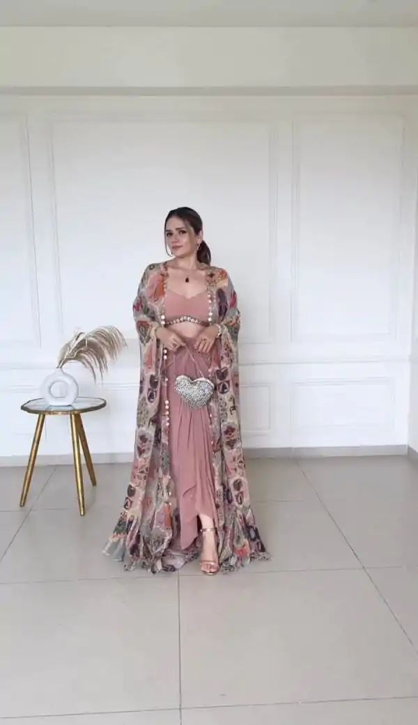 BE 134 Onion Fiona Silk Dhoti Suit Perfect for Wedding, Party, Traditional Day, Lohri, Onam – . Available at ₹1949 only. Delivery 4-6 Working Days. | Designer Suits, Jump Suits, Casual Suits, Creative suits, Palazzo Suits, Party Wear Suits, Patiala Suits, Salwar suit, Straight Suits