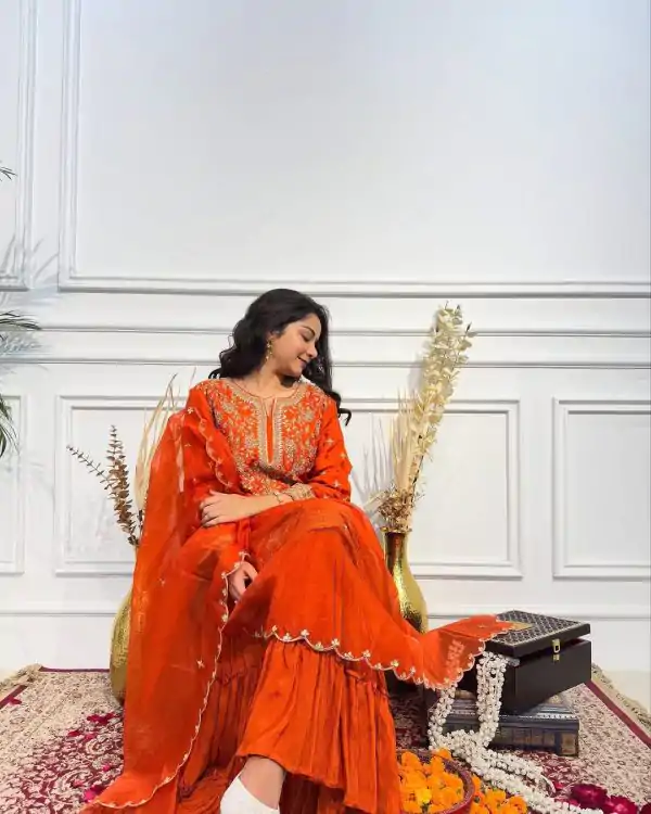 VLM 259 Orange Chinon Silk with Lace Work & Embroidery Work Salwar Suit . Special Price ₹1749. Delivery 4-6 Working Days. Shop now. | Designer Suits, Jump Suits, Casual Suits, Creative suits, Palazzo Suits, Party Wear Suits, Patiala Suits, Salwar suit, Straight Suits