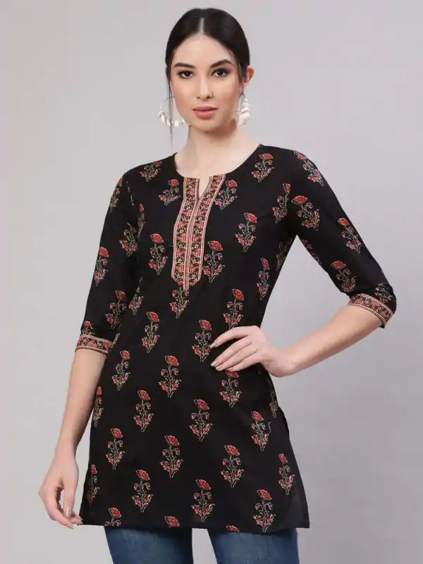 INLI Blush 2.0 Orange Cotton Printed Designer Work Kurti in . Wedding, Party, Festive, Events, Special Price ₹1269. Delivery 4-6 Working Days. Shop now. | Bollywood Kurti, Creative Kurtis, Designer Kurti, Kurti, Party Wear Kurti, Selfie Kurti