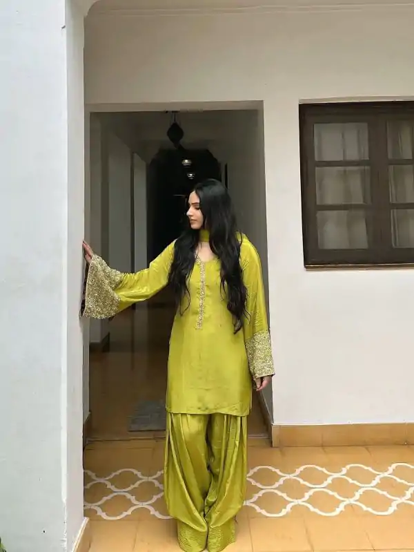 NSR 854 Parrot Green Natural Satin Silk Sequence Work with Lace Work & Embroidery Work Salwaar Suit Now at just ₹1799. Delivery 4-6 Working Days. Shop now. | Jump Suits, Casual Suits, Creative suits, Designer Suits, Palazzo Suits, Party Wear Suits, Patiala Suits, Salwar suit, Straight Suits
