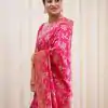 KP 4077 Pink Soft Lichi Silk Saree Perfect for Wedding, Party, Baisakhi, Temple Visit, Anniversary . Best Price ₹1349. Delivery 4-6 Working Days. | Bollywood Sarees, Creative Sarees, Designer Sarees, Embroidered Sarees, Ethnic Saree, Modern Digital sarees, Party Wear Sarees, Sarees