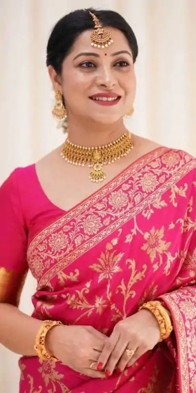 KP 4077 Pink Soft Lichi Silk Saree Perfect for Wedding, Party, Baisakhi, Temple Visit, Anniversary . Best Price ₹1349. Delivery 4-6 Working Days. | Bollywood Sarees, Creative Sarees, Designer Sarees, Embroidered Sarees, Ethnic Saree, Modern Digital sarees, Party Wear Sarees, Sarees