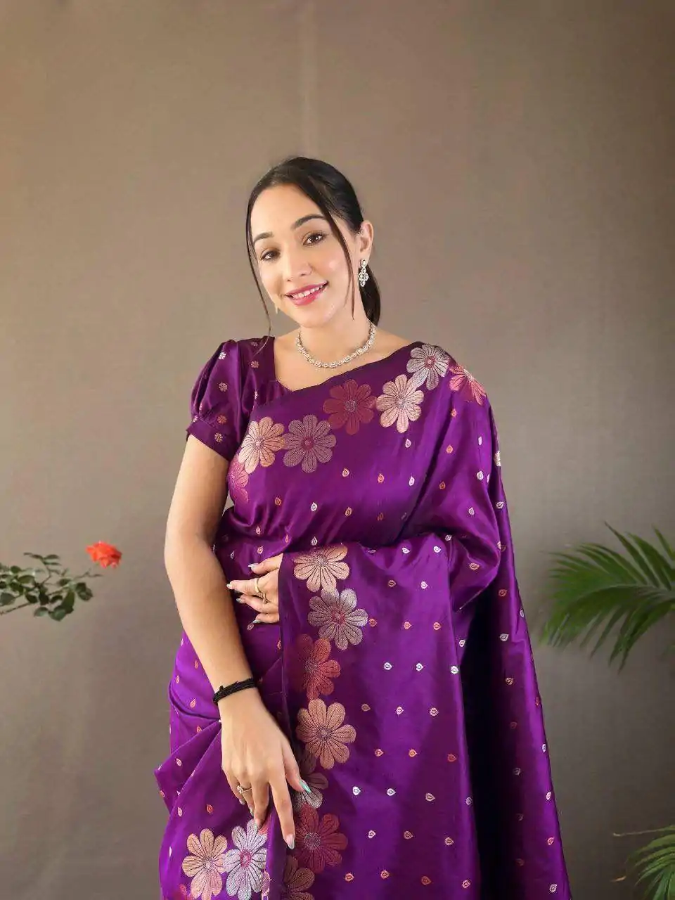 KP 6003 Purple Soft Lichi Silk Cloth Lace Work & Lace Border Saree in Best Price ₹1399. Delivery 4-6 Working Days. Shop now. | Bollywood Sarees, Creative Sarees, Designer Sarees, Embroidered Sarees, Ethnic Saree, Modern Digital sarees, Party Wear Sarees, Sarees