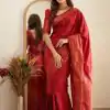 KP 5088 Red Soft Lichi Silk Cloth Saree With Lace Border & Lace Work. Best Price ₹1349. Delivery 4-6 Working Days. Shop now. | Bollywood Sarees, Creative Sarees, Designer Sarees, Embroidered Sarees, Ethnic Saree, Modern Digital sarees, Party Wear Sarees, Sarees