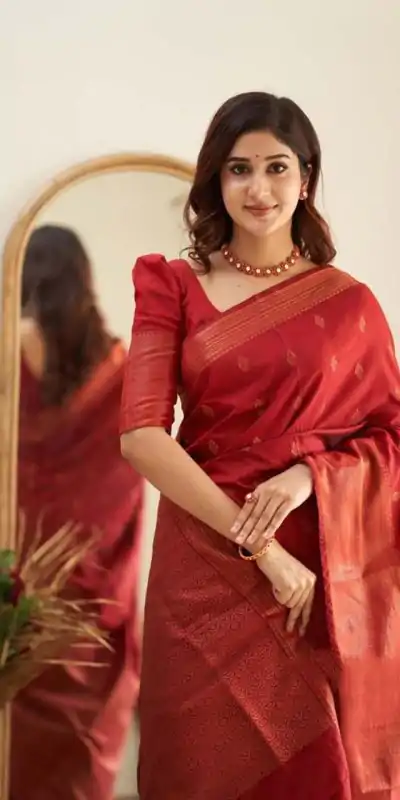 KP 5088 Red Soft Lichi Silk Cloth Saree With Lace Border & Lace Work. Best Price ₹1349. Delivery 4-6 Working Days. Shop now. | Bollywood Sarees, Creative Sarees, Designer Sarees, Embroidered Sarees, Ethnic Saree, Modern Digital sarees, Party Wear Sarees, Sarees