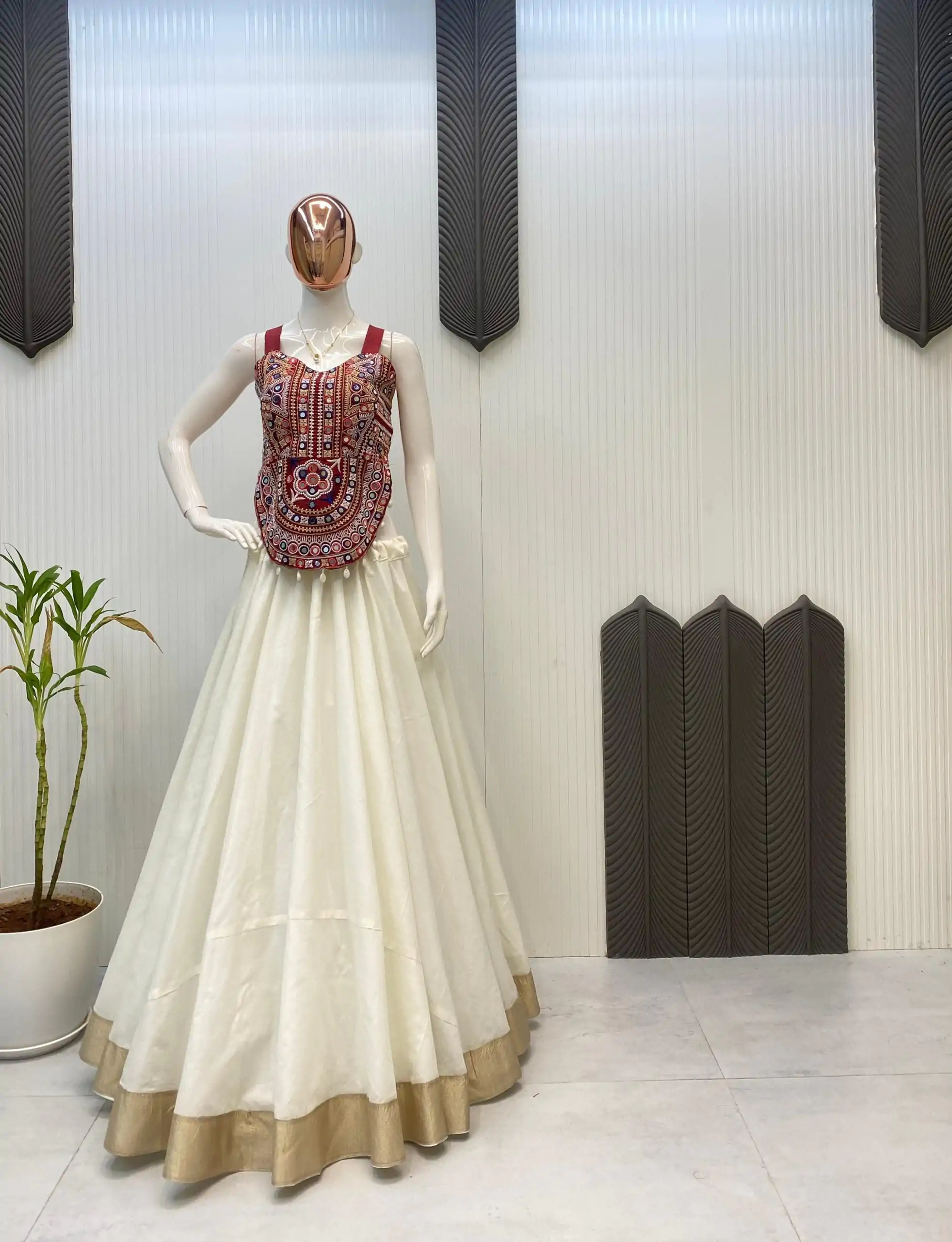 LG 652 White Bangalorey With Mirror Work & Embroidery Work Lehenga Choli . Affordable Price ₹1949. Delivery 4-6 Working Days. Shop now. | Bollywood Lehenga, Creative Lehenga, Designer Lehenga, Embroidered Lehenga, Lehenga, Party Wear Lehenga