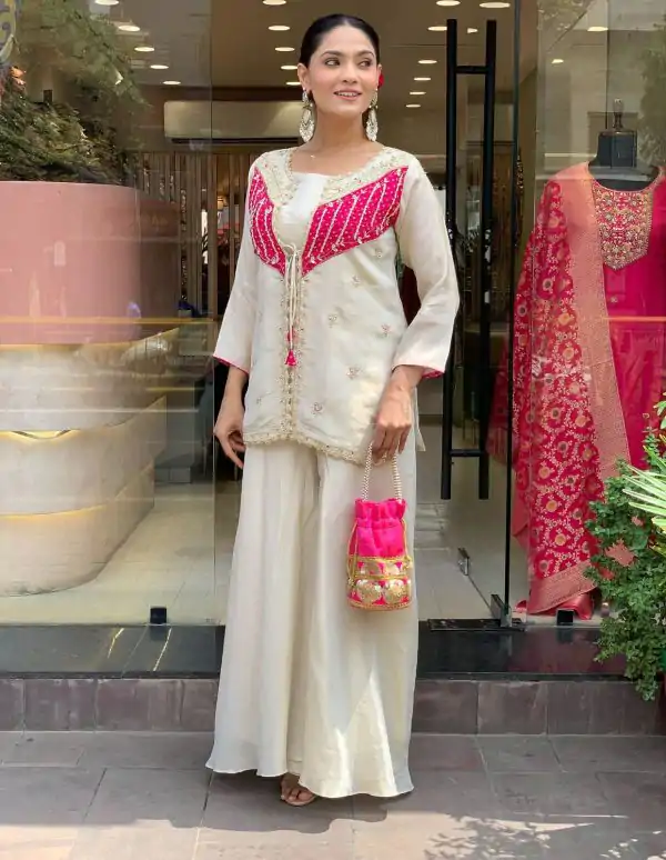 NSR 869 White Roman Silk Salwar Suit Perfect for Wedding, Party, Ethnic Day, Traditional Day, Housewarming . Now at just ₹1899. Delivery 4-6 Working | Jump Suits, Tops & Bottoms, Track Suits, Trendy Wear, Casual Suits, Creative suits, Designer Suits, Palazzo Suits, Party Wear Suits, Patiala Suits, Salwar suit, Straight Suits