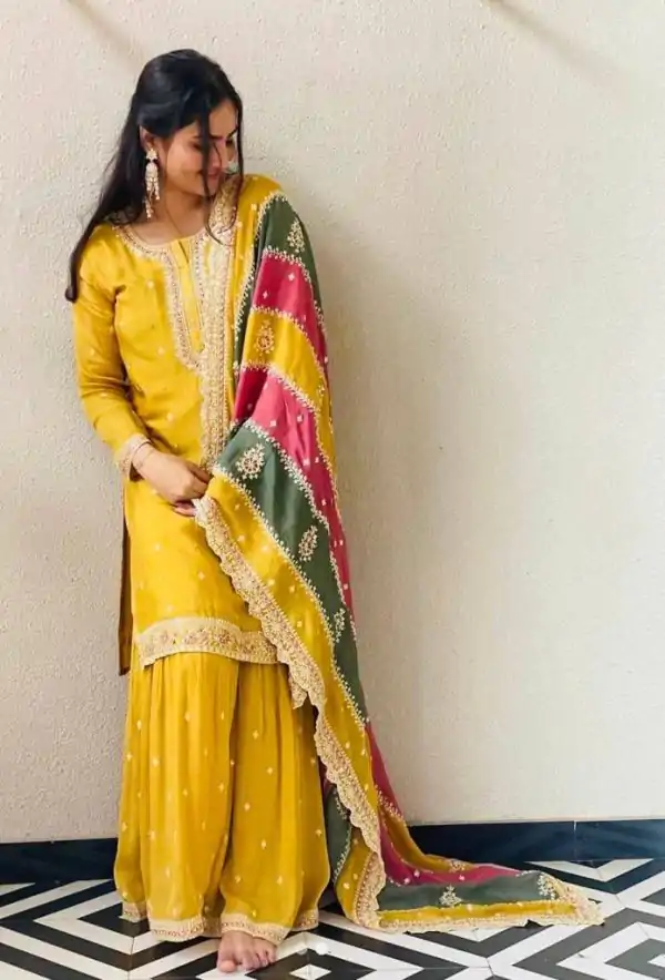 KF 1627 Yellow Georgette Salwar Suit Perfect for Wedding, Party, Diwali, Traditional Day, Bridal Wear. Get it for ₹2149. Delivery 4-6 Working Days | Designer Suits, Casual Suits, Creative suits, Palazzo Suits, Party Wear Suits, Patiala Suits, Salwar suit, Straight Suits
