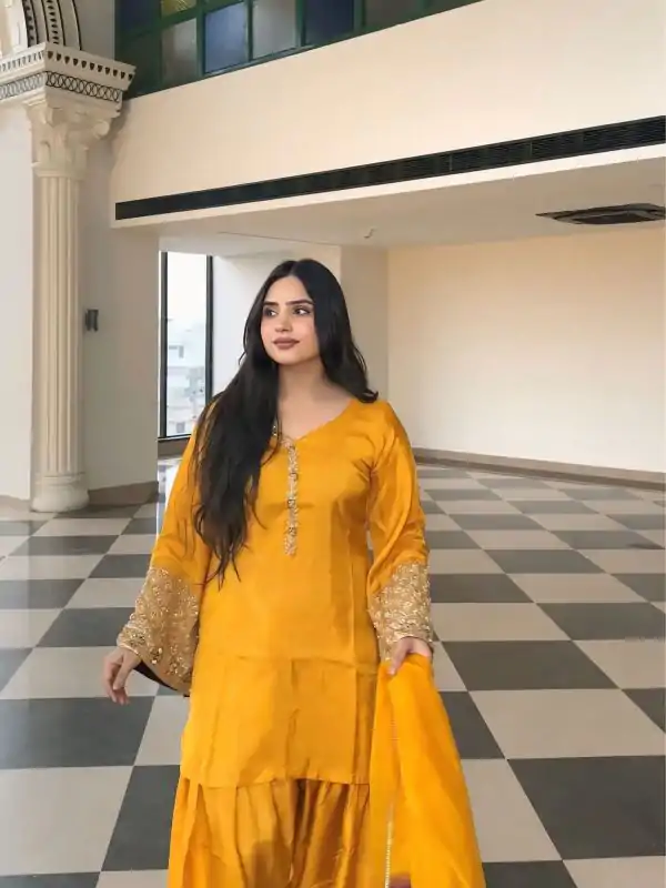 NSR 854 Yellow Natural Satin Silk Sequence Work with Lace Work & Embroidery Work Salwaar Suit Now at just ₹1799. Delivery 4-6 Working Days. Shop now. | Jump Suits, Casual Suits, Creative suits, Designer Suits, Palazzo Suits, Party Wear Suits, Patiala Suits, Salwar suit, Straight Suits