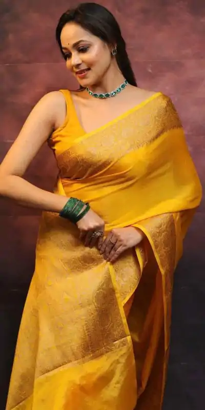 KP 6009 Yellow Soft Lichi Silk With Lace Border & Lace Work. Now Saree at just ₹1349. Delivery 4-6 Working Days. Shop now. | Bollywood Sarees, Creative Sarees, Designer Sarees, Embroidered Sarees, Ethnic Saree, Modern Digital sarees, Party Wear Sarees, Sarees