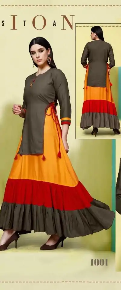 Brown 14 kg Rayon With Plain Gown