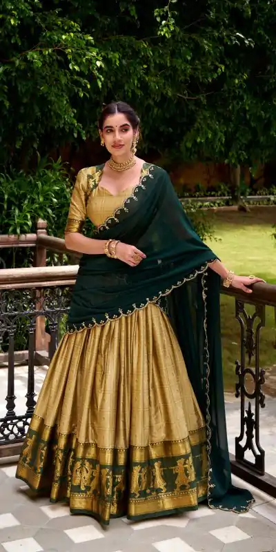 LNB 2028 Cream Embroidery Work & Zari Work Lehenga Choli in Cream Poly Cotton. Available at ₹1999 only. Delivery 4-6 Working Days. Shop now. | Bollywood Lehenga, Creative Lehenga, Designer Lehenga, Embroidered Lehenga, Lehenga, Party Wear Lehenga