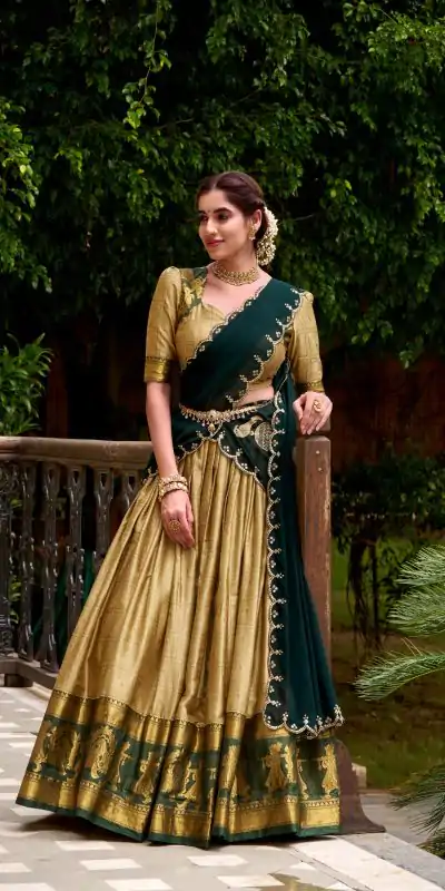 LNB 2028 Cream Embroidery Work & Zari Work Lehenga Choli in Cream Poly Cotton. Available at ₹1999 only. Delivery 4-6 Working Days. Shop now. | Bollywood Lehenga, Creative Lehenga, Designer Lehenga, Embroidered Lehenga, Lehenga, Party Wear Lehenga