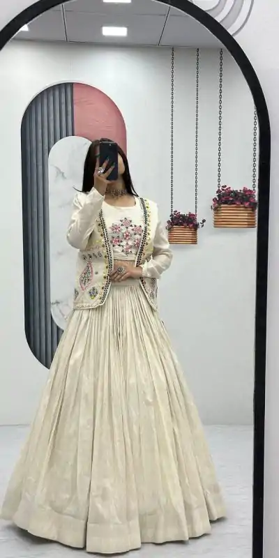 PC 522 Off White Tissue Simmer Lehenga Choli Perfect for Wedding, Party, Cultural Events, Diwali, Ganesh Chaturthi – . Exclusive Offer ₹3049. Deli | Designer Suits, Jump Suits, Casual Suits, Creative suits, Palazzo Suits, Party Wear Suits, Patiala Suits, Salwar suit, Straight Suits