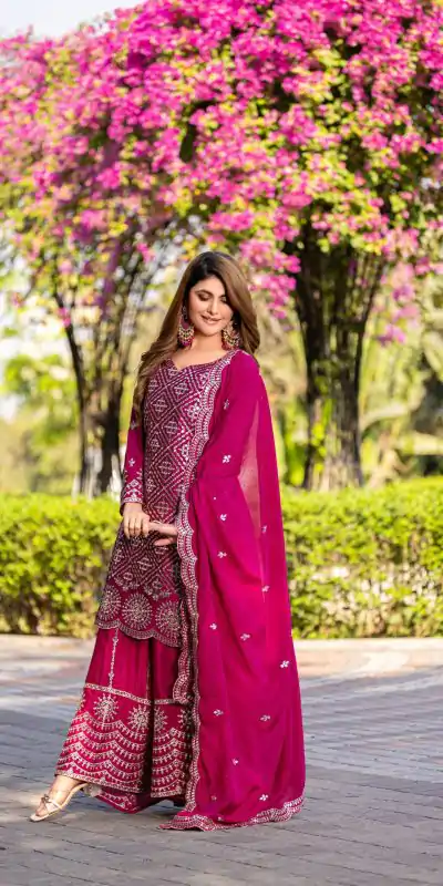 Ram 098 Pink Color Chinon Embroidery Work Salwar Suit in . Introductory Price ₹2549. Delivery 4-6 Working Days. Shop now. | Designer Suits, Jump Suits, Casual Suits, Creative suits, Palazzo Suits, Party Wear Suits, Patiala Suits, Salwar suit, Straight Suits